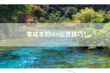 零成本的SEO运营技巧！