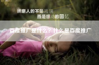 百度推广是什么？什么是百度推广