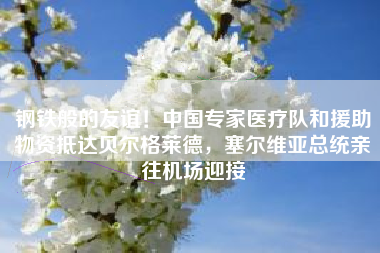 钢铁般的友谊！中国专家医疗队和援助物资抵达贝尔格莱德，塞尔维亚总统亲往机场迎接