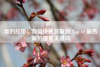 堆的应用：如何快速获取到 Top 10 最热闹的搜索关键词