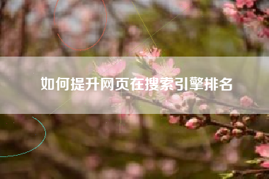 如何提升网页在搜索引擎排名