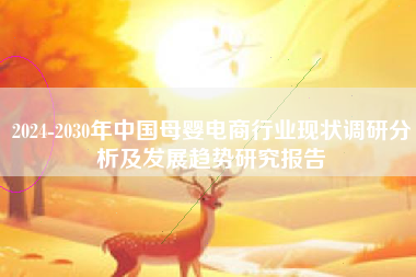 2024-2030年中国母婴电商行业现状调研分析及发展趋势研究报告