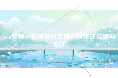 seo教程：友情链接交换时应该注意哪些陷阱