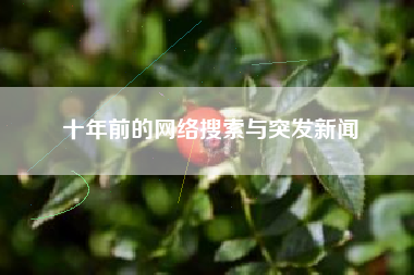 十年前的网络搜索与突发新闻