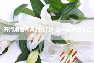开海期是几月到几月？这一常识要知道