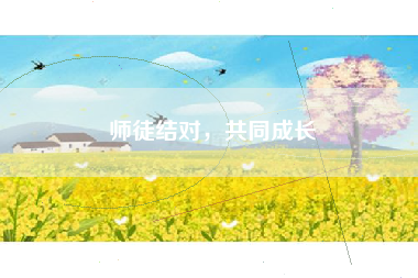 师徒结对，共同成长