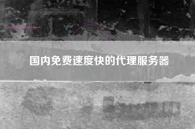 国内免费速度快的代理服务器
