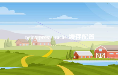 nginx proxy_cache 缓存配置 nginx proxy_cache 缓存配置