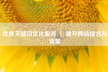 优质关键词优化服务 ｜ 提升网站排名与流量