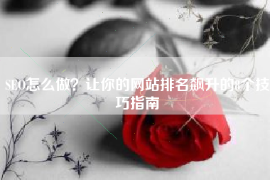SEO怎么做？让你的网站排名飙升的8个技巧指南