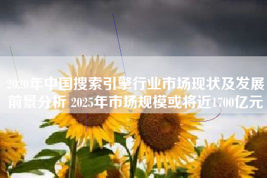 2020年中国搜索引擎行业市场现状及发展前景分析 2025年市场规模或将近1700亿元