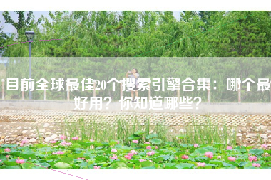 目前全球最佳20个搜索引擎合集：哪个最好用？你知道哪些？