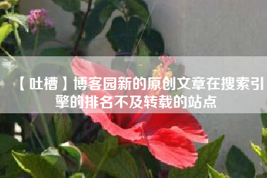 【吐槽】博客园新的原创文章在搜索引擎的排名不及转载的站点