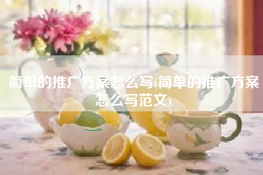 简单的推广方案怎么写(简单的推广方案怎么写范文)
