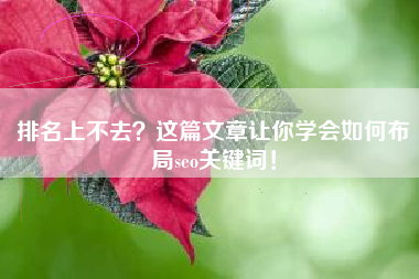 排名上不去？这篇文章让你学会如何布局seo关键词！