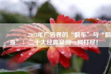 🌟 2023年广告界的“翻车”与“翻身”：二十大经典案例一网打尽！ 🌟
