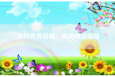 如何查找暗链，查找网站暗链