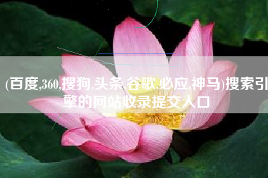 (百度,360,搜狗,头条,谷歌,必应,神马)搜索引擎的网站收录提交入口