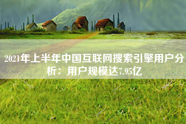 2021年上半年中国互联网搜索引擎用户分析：用户规模达7.95亿
