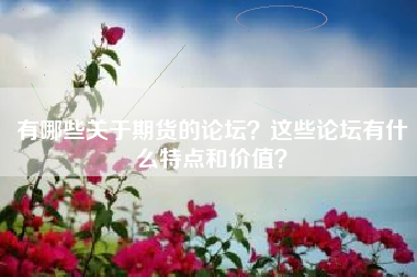 有哪些关于期货的论坛？这些论坛有什么特点和价值？
