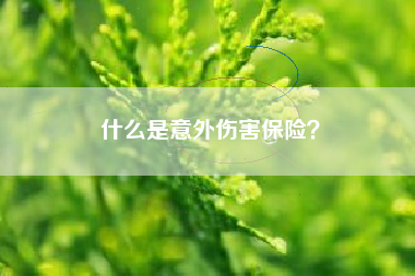 什么是意外伤害保险？