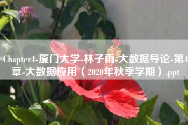 Chapter4-厦门大学-林子雨-大数据导论-第4章-大数据应用（2020年秋季学期）.ppt