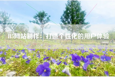 H5网站制作：打造个性化的用户体验