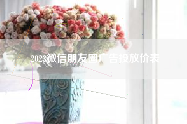 2023微信朋友圈广告投放价表