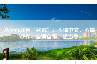 从GOOGLE到“谷歌”：不懂中文、不懂炒作、自娱自乐、想当然
