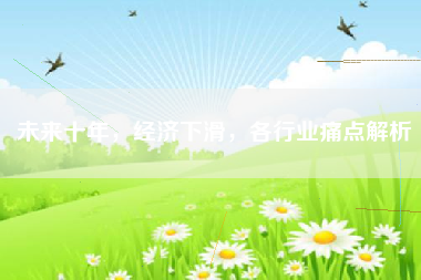 未来十年,经济下滑,各行业痛点解析 未来十年,经济下滑,各行业痛点解析
