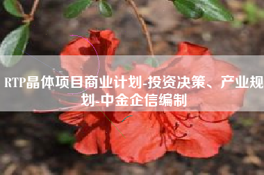 RTP晶体项目商业计划-投资决策、产业规划-中金企信编制