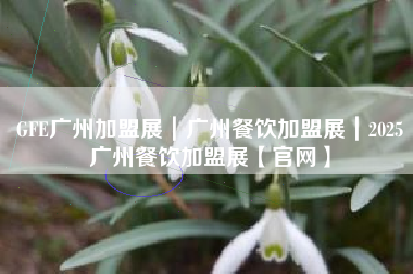 GFE广州加盟展｜广州餐饮加盟展｜2025广州餐饮加盟展【官网】