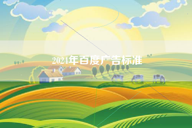 2024年百度广告标准