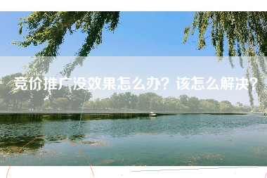 竞价推广没效果怎么办？该怎么解决？