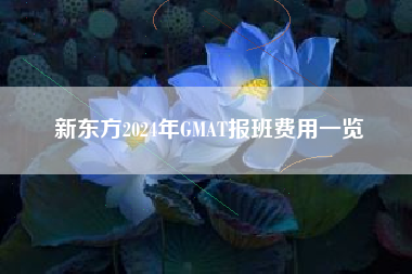 新东方2024年GMAT报班费用一览