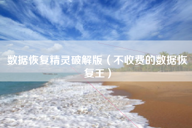 数据恢复精灵破解版（不收费的数据恢复王）