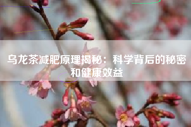 乌龙茶减肥原理揭秘：科学背后的秘密和健康效益