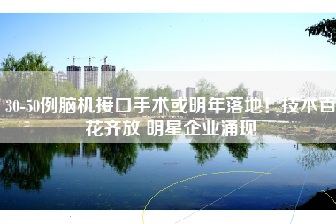 30-50例脑机接口手术或明年落地！技术百花齐放 明星企业涌现