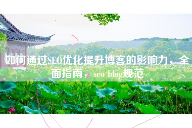 如何通过SEO优化提升博客的影响力，全面指南，seo blog规范