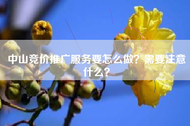 中山竞价推广服务要怎么做？需要注意什么？