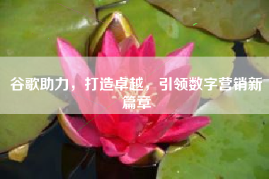 谷歌助力，打造卓越，引领数字营销新篇章
