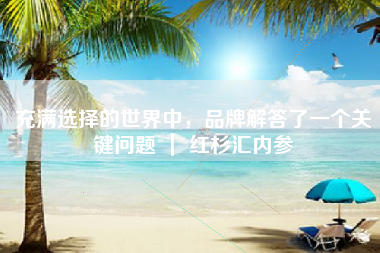充满选择的世界中，品牌解答了一个关键问题 ｜ 红杉汇内参