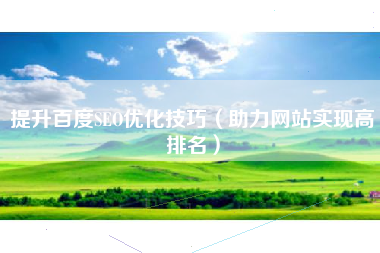 提升百度SEO优化技巧（助力网站实现高排名）