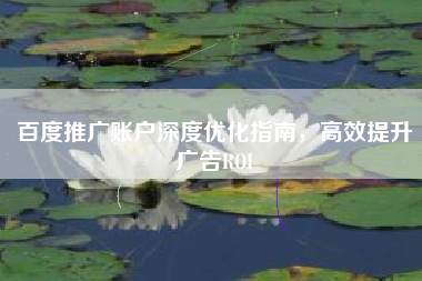 百度推广账户深度优化指南，高效提升广告ROI