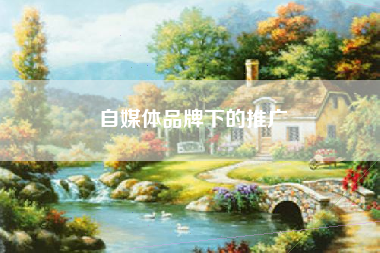 自媒体品牌下的推广