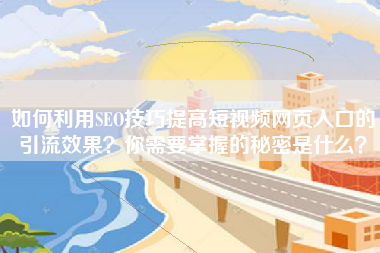 如何利用SEO技巧提高短视频网页入口的引流效果？你需要掌握的秘密是什么？