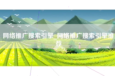 网络推广搜索引擎_网络推广搜索引擎推荐