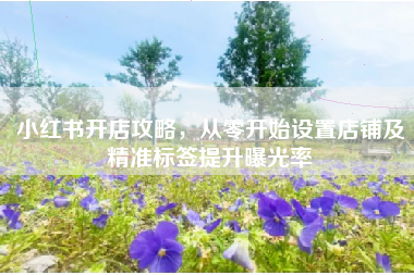 小红书开店攻略，从零开始设置店铺及精准标签提升曝光率