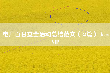 电厂百日安全活动总结范文（33篇）.docxVIP