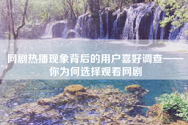 网剧热播现象背后的用户喜好调查——你为何选择观看网剧